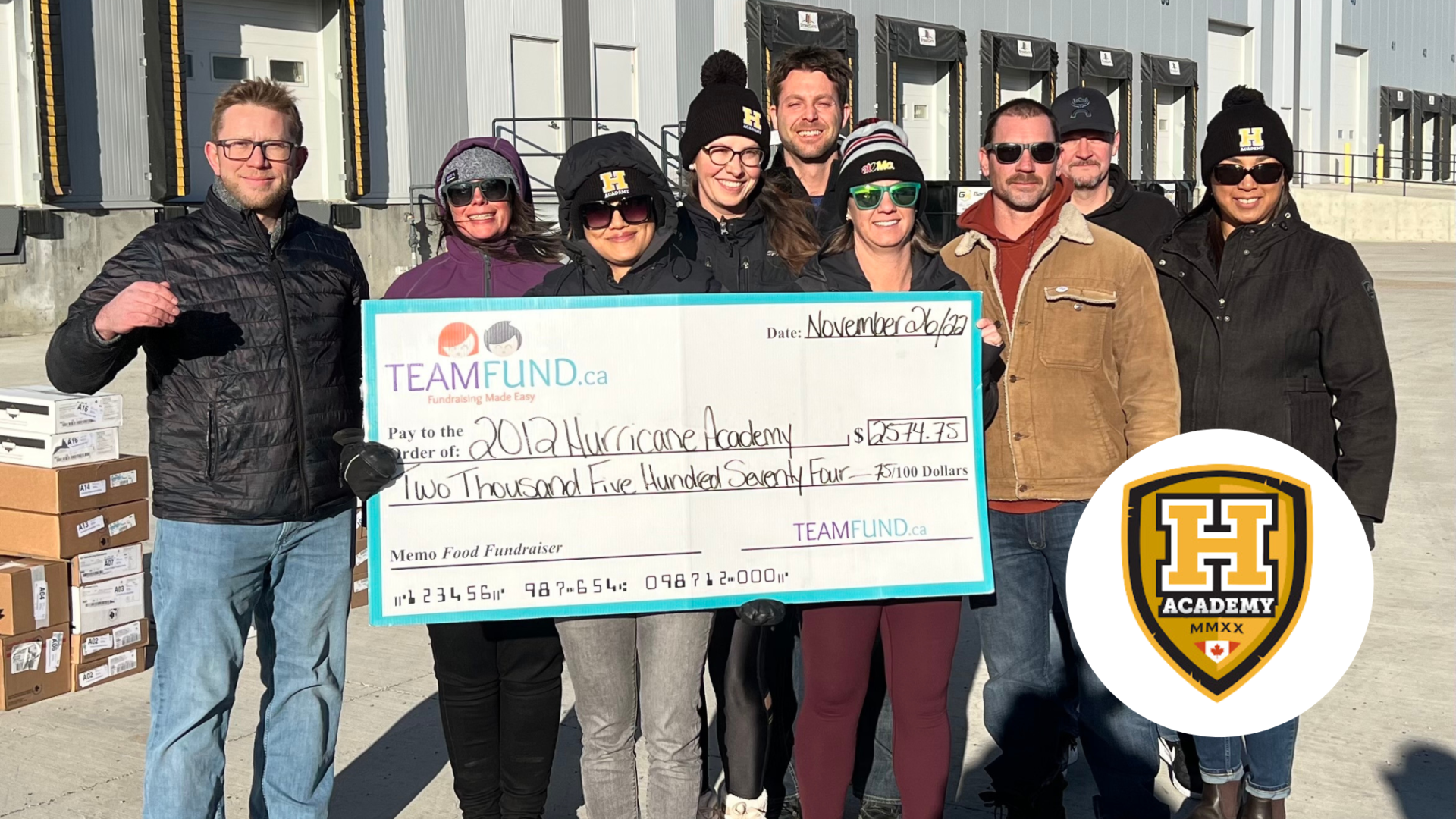 Hurricane Academy Hockey Raises Over $2500 with Food Fundraising