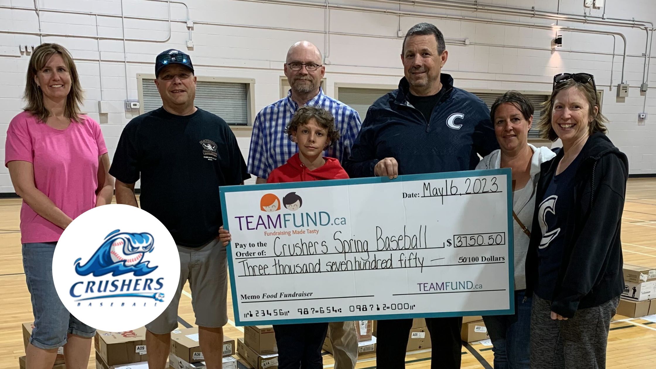 Crushers Baseball Raises $3750 in Spring Fill Your Freezer Campaign