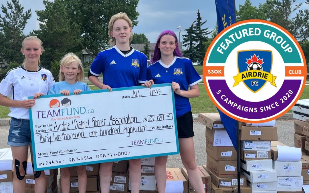 Airdrie & District Soccer Association has raised over $32,000 with food using TeamFund's Fill Your Freezer Fundraiser.