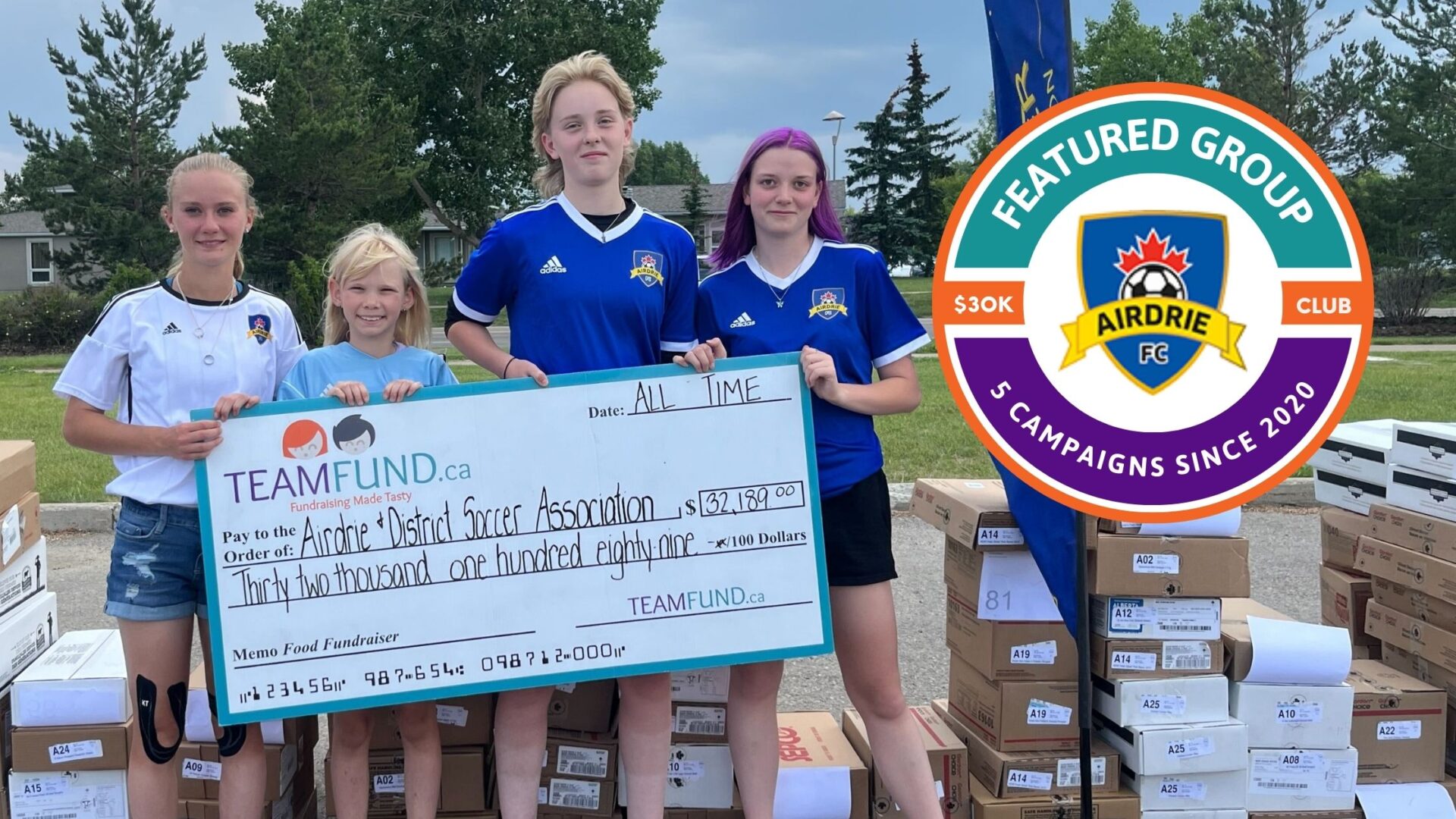 Airdrie & District Soccer Association has raised over $32,000 with food using TeamFund's Fill Your Freezer Fundraiser.