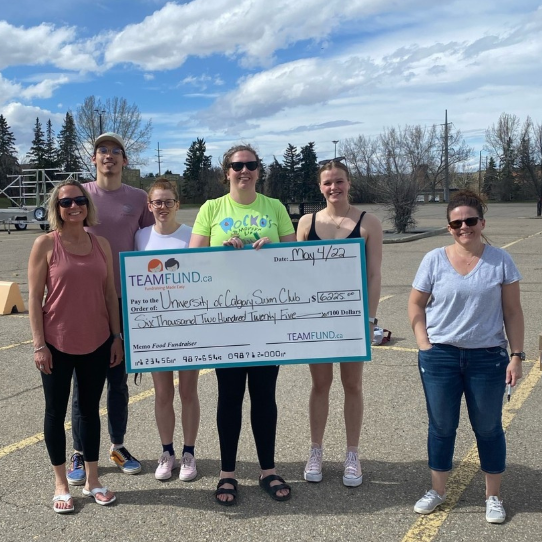 University of Calgary Swim Club raised $6225 in their Spring 2022 meat fundraising campaign with TeamFund.