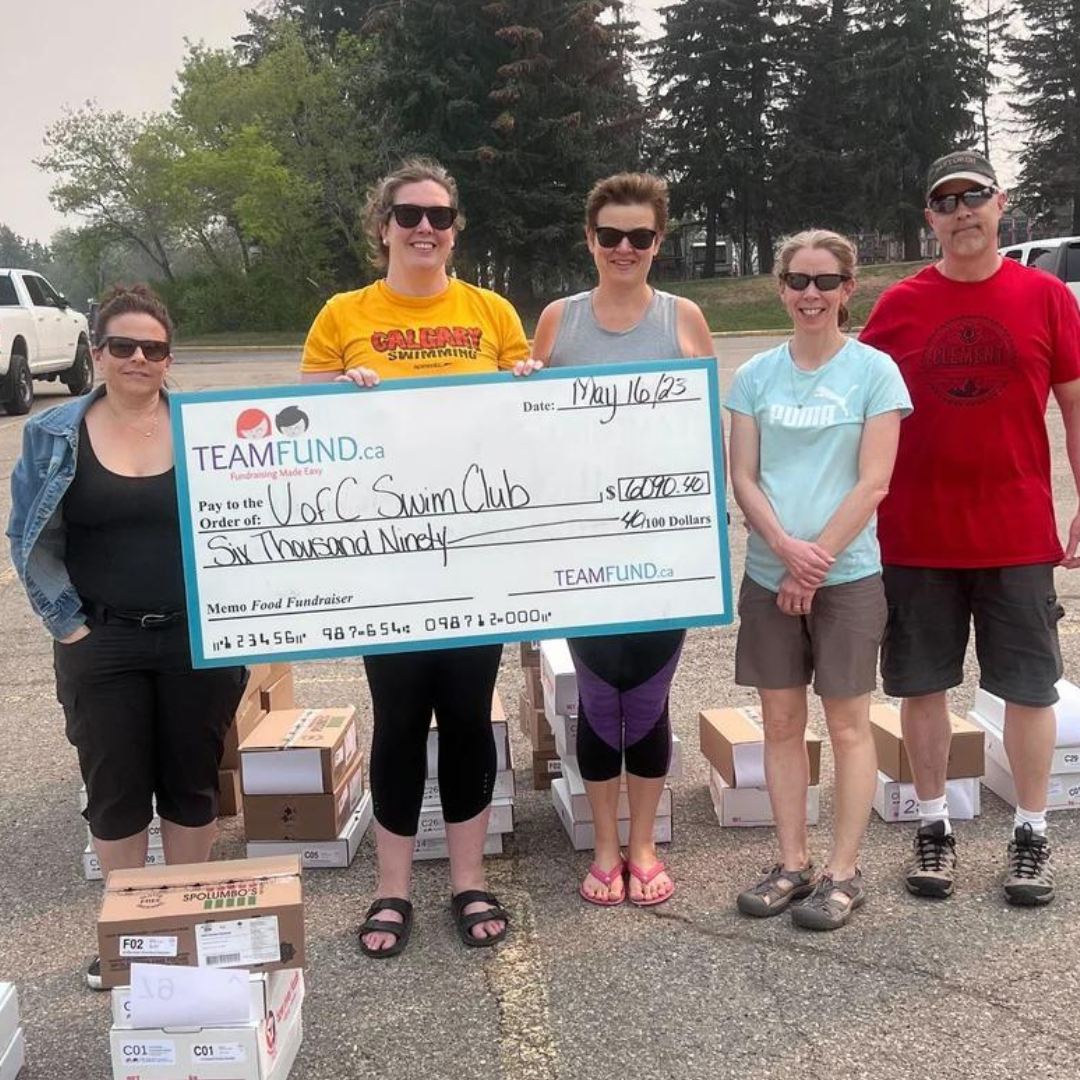 University of Calgary Swim Club raised $6090 in their Spring 2023 meat fundraising campaign with TeamFund.