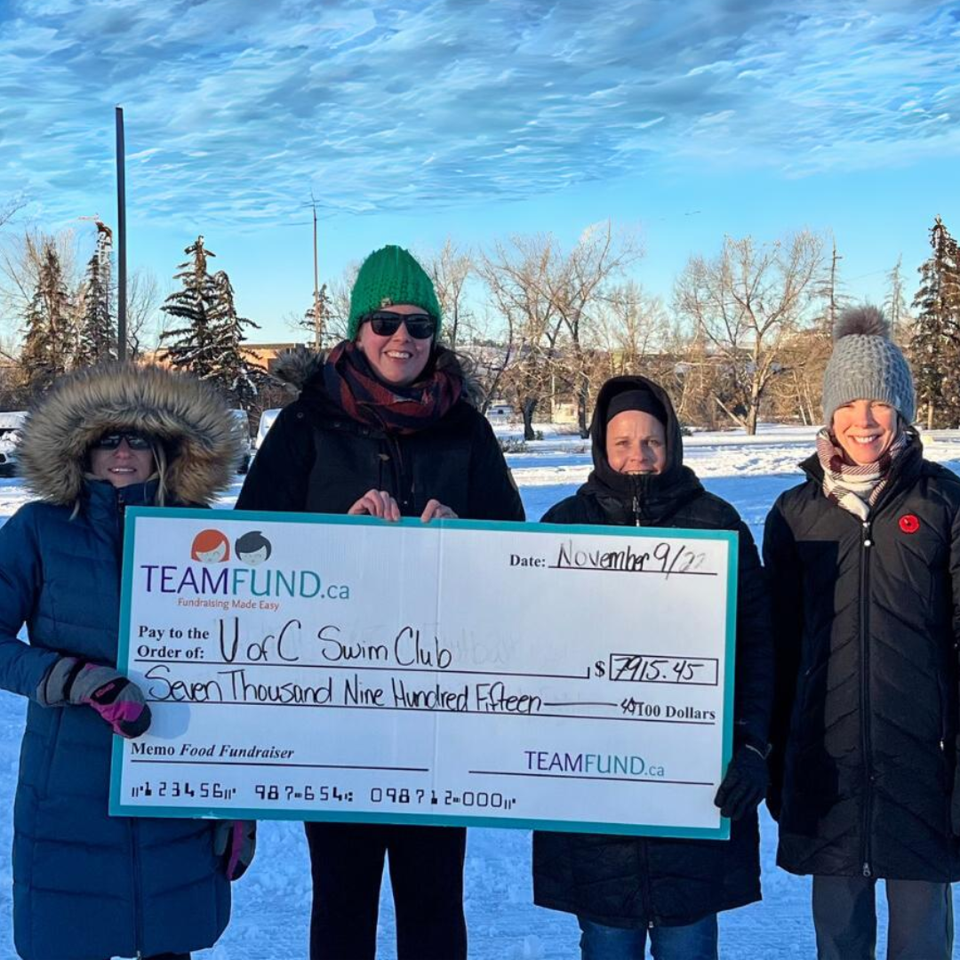 University of Calgary Swim Club raised $7915 in their Winter 2022 meat fundraising campaign with TeamFund.