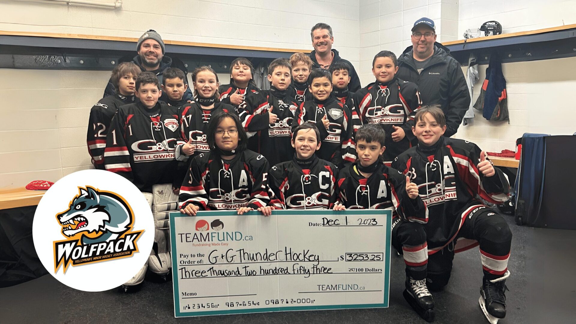 G&G Thunder Hockey Raises Over $3K in Yellowknife Food Fundraiser