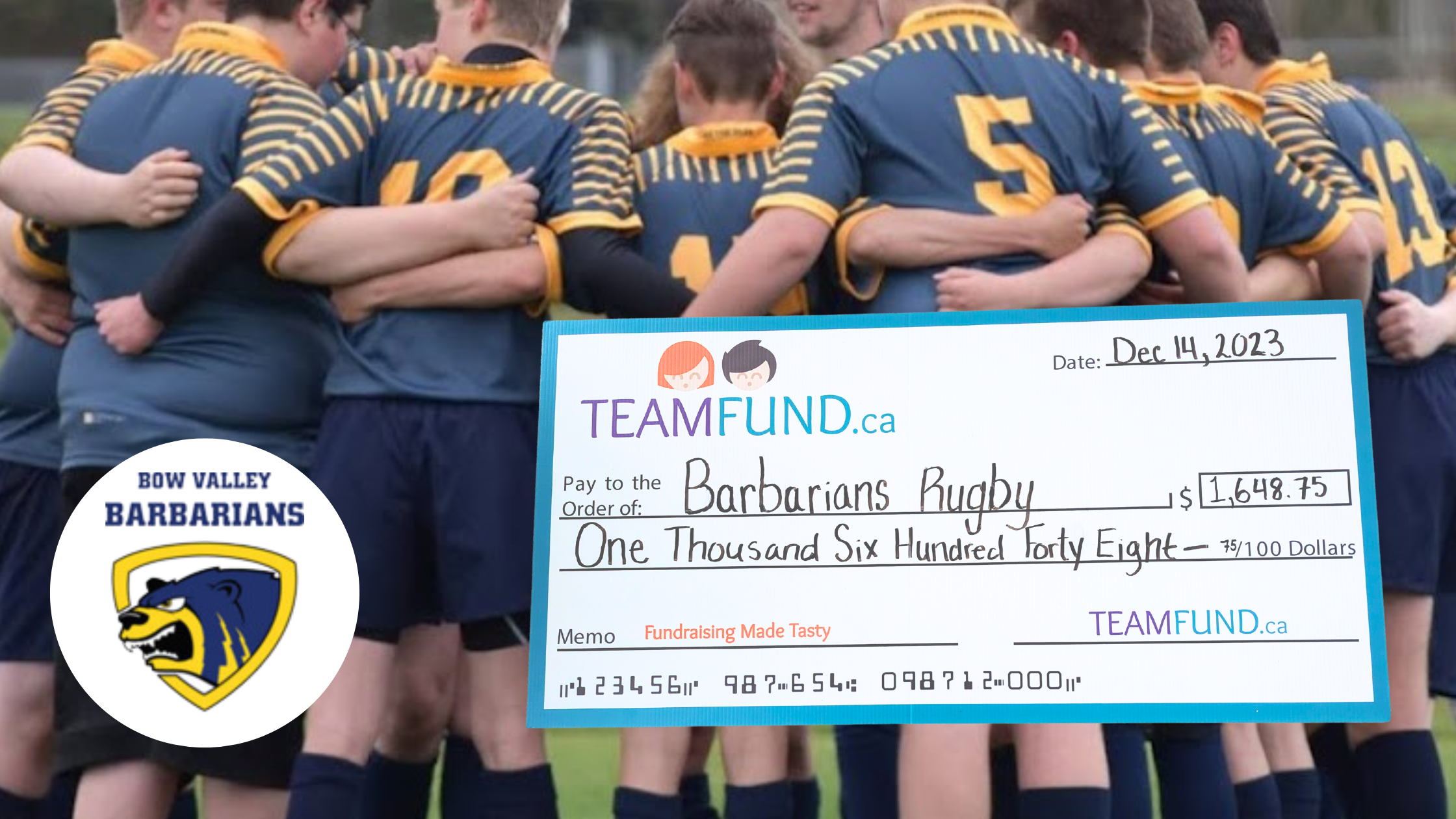 Barbarians Rugby Fundraiser Raises $1600 for Travel to Vancouver Island!