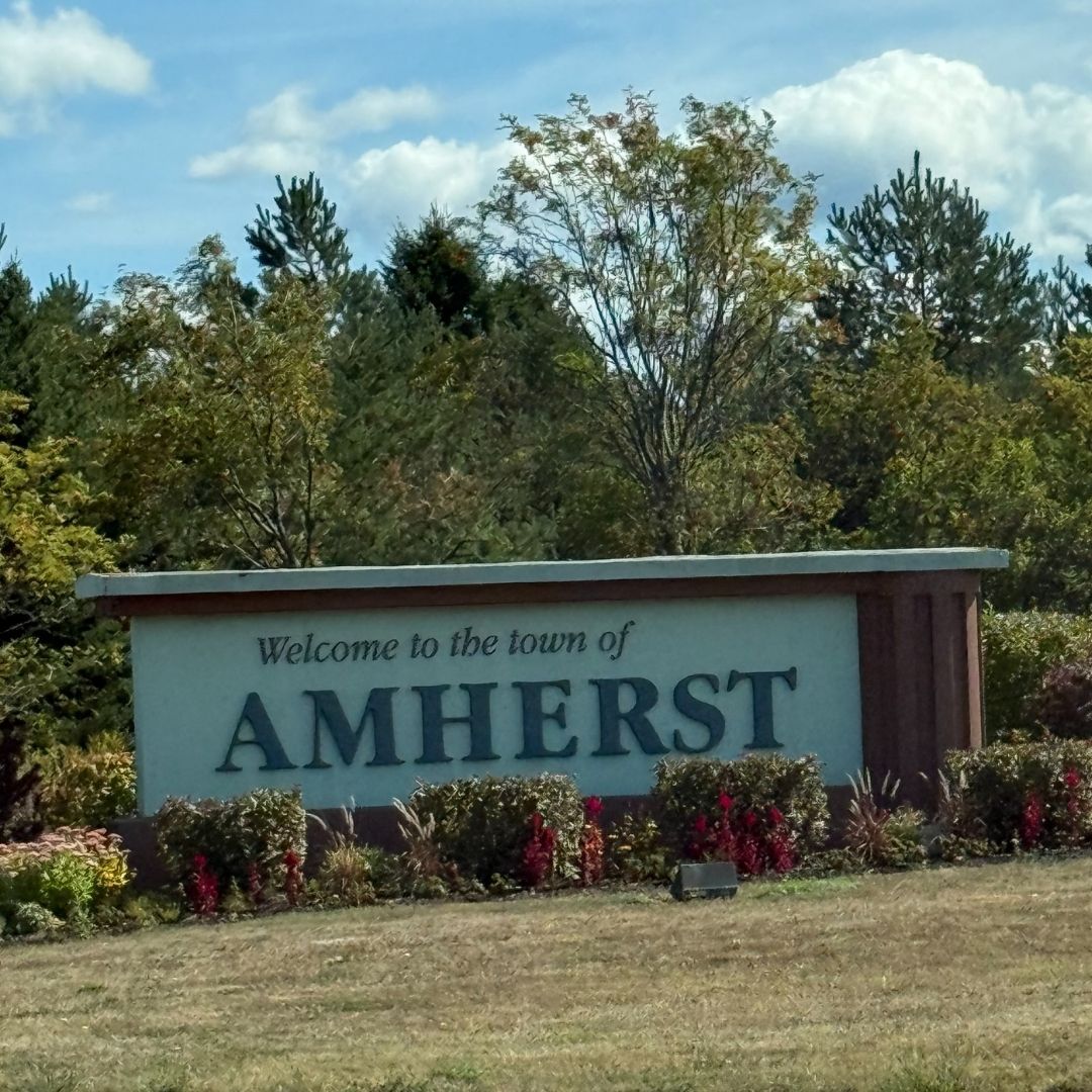 welcome-amherst-sign Welcome sign for the Town of Amherst, Nova Scotia ā where TeamFundās delivery network begins for Maritimes fundraisers.